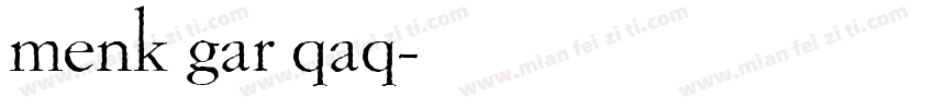 menk gar qaq字体转换